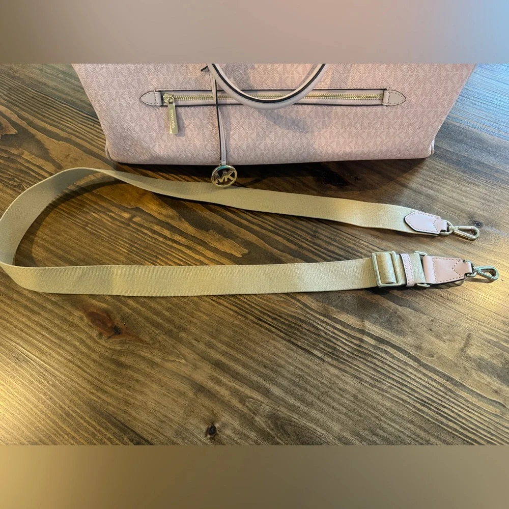 Michael Kors Pink Monogram Travel Duffel Bag